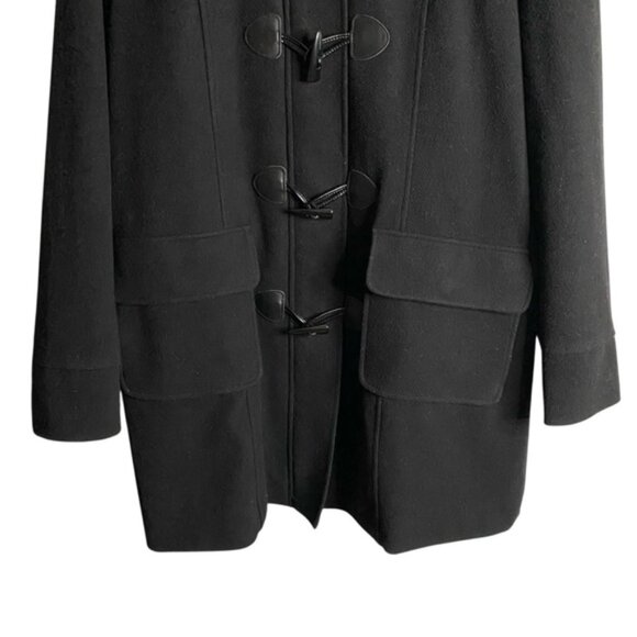 Torrid Women's Black Ponte Toggle Cozy Hooded Coat - Picture 4 of 13